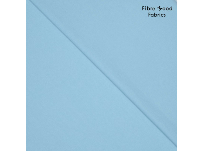 Fibre Mood - Tissu Popeline de Coton Lavé "Hamsa" Uni Couleur Bleu