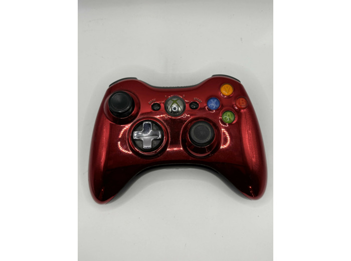 Manette Xbox 360 sans fil rouge métalisé