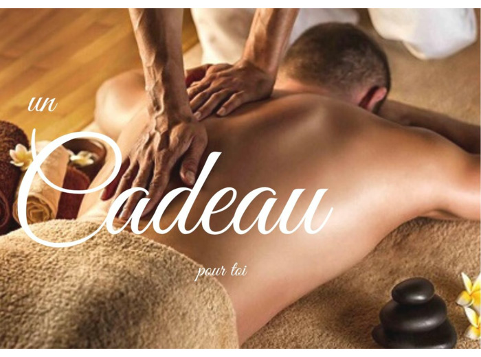 Carte cadeau soin corps modelage à la bougie relaxant pour homme
