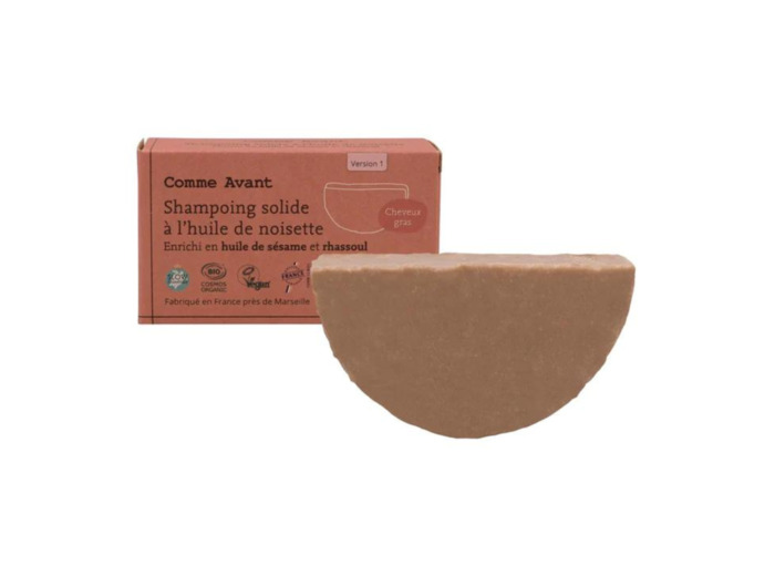 Shampoing solide enrichi en huile de sésame pour cheveux gras - Comme Avant