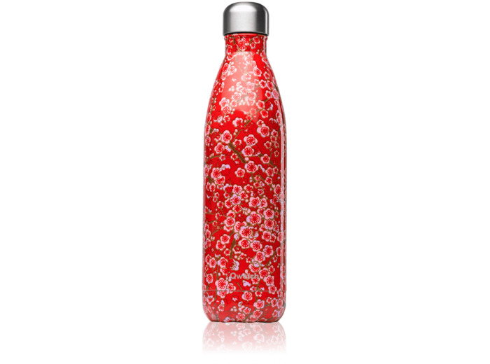 QWETCH Bouteille Isotherme 75Cl Flowers Rouge