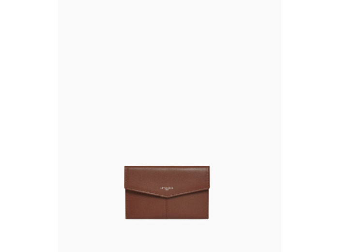 Pochette enveloppe moyen modèle Charlotte en cuir lisse