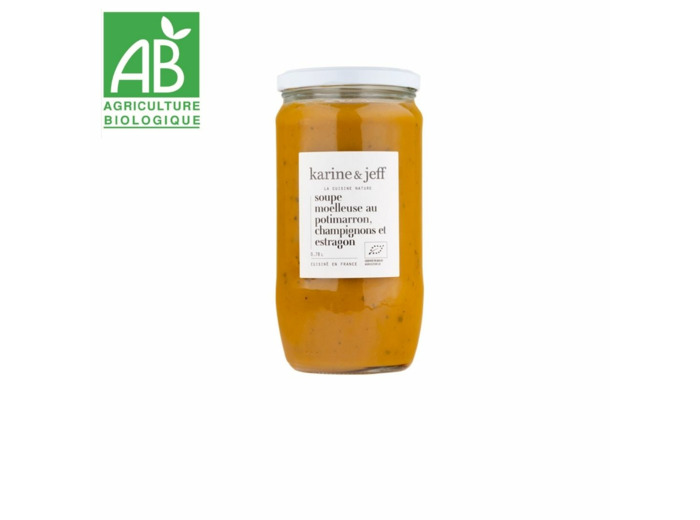 Soupe Moelleuse au potimarron, champignons et estragon