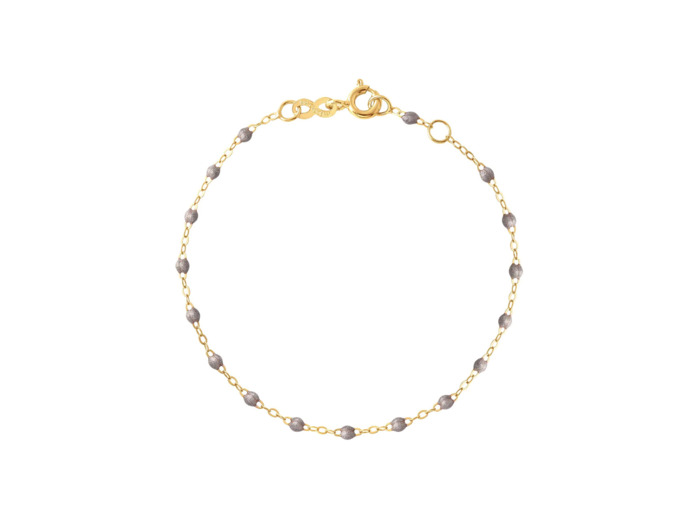 Bracelet Gigi Clozeau Classique en or jaune et résine argent, 17cm