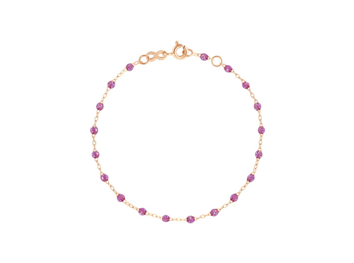 Bracelet Gigi Clozeau Classique en or rose et résine galaxy, 17cm