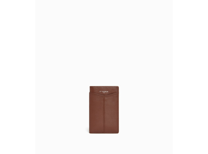 Porte cartes vertical Charlotte en cuir lisse
