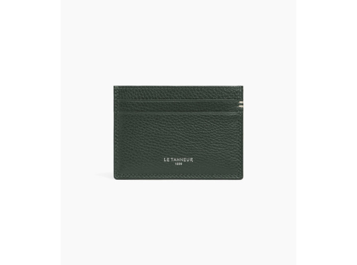 Porte cartes en cuir grainé