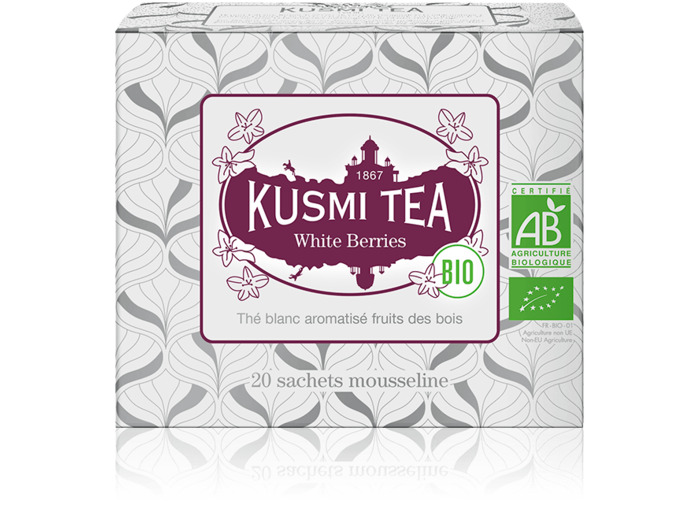 Thés Aromatisés Blancs White Berries bio - Etui 20 sachets mousseline - 40gr