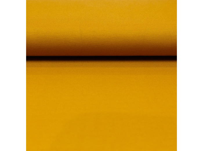 Sélection Coup de coudre - Tissu Jersey Maille Milano Uni Couleur Jaune Ocre