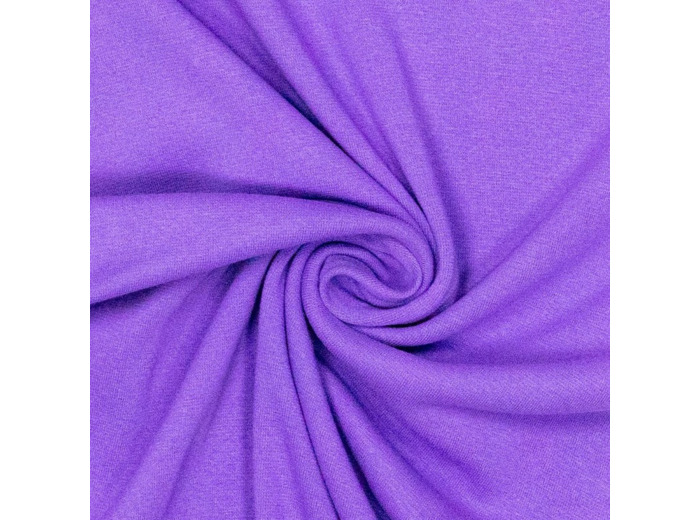 Sélection Coup de Coudre - Tissu Jersey Bord-Cotes Uni Couleur Lavande