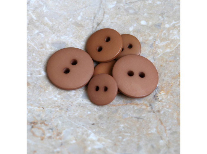 Atelier Brunette - Bouton Classique Matte Pecan Pie - 15 mm
