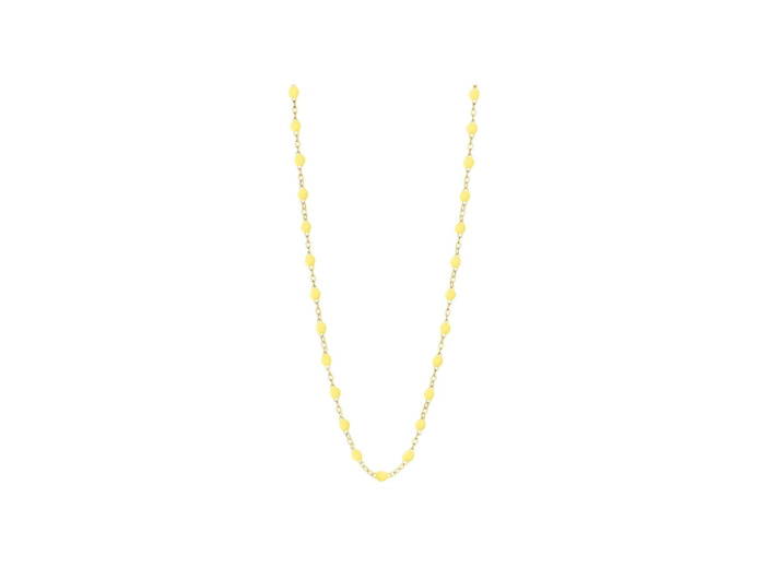 Collier Gigi Clozeau Classique en or jaune et résine mimosa, 42cm