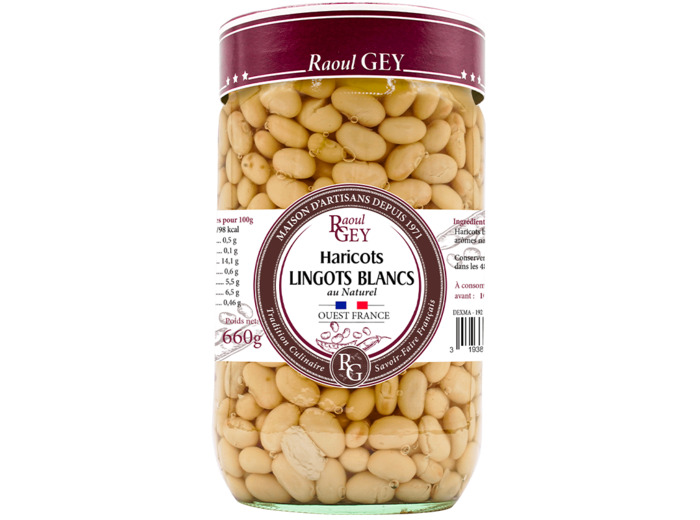 Haricots Lingots blancs au naturel 660g