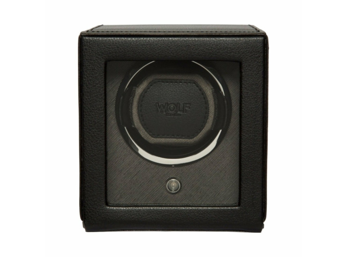 Remontoir pour montre automatique Wolf 1834 en cuir vegan  noir