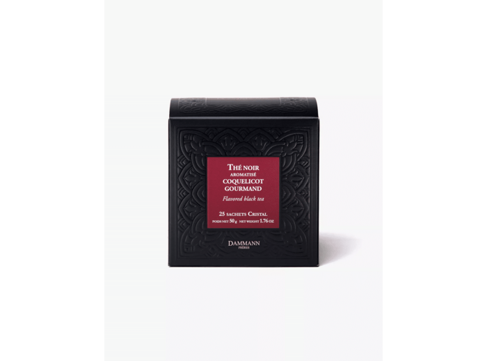 Thé noir Coquelicot Gourmand 25 sachets Cristal
