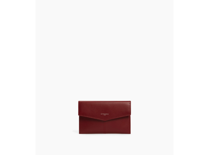 Pochette enveloppe moyen modèle Charlotte en cuir lisse