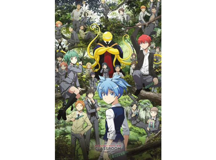 [POSTER] ASSASSINATION CLASSROOM - Poster Groupe forêt roulé filmé (91.5x61)