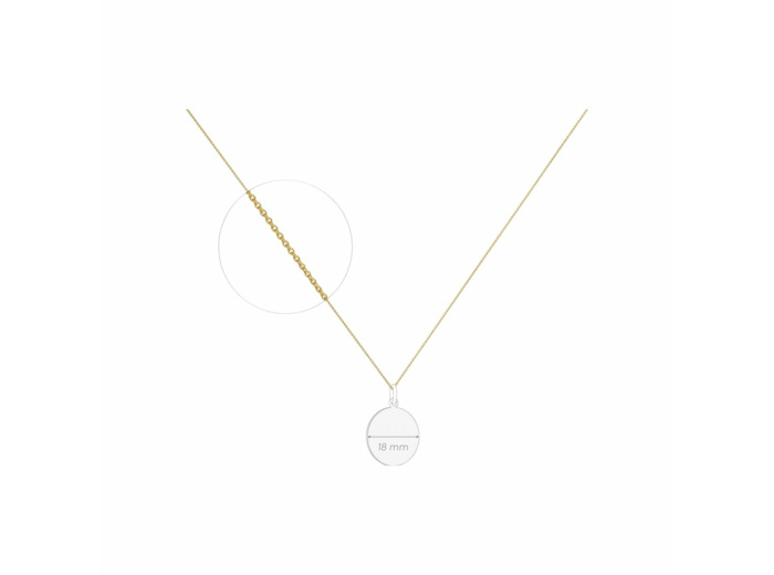 Chaine Forçat Rond Arthus Bertrand, 40 cm, en or jaune