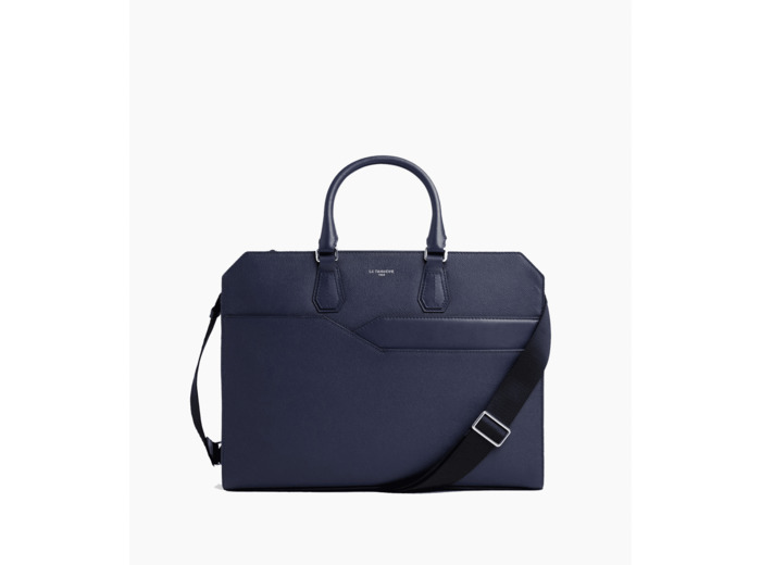 Porte documents slim 15" Gaston en cuir grain croisé