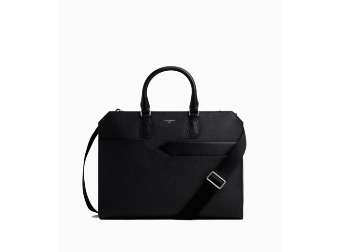 Porte documents slim 15" Gaston en cuir grain croisé