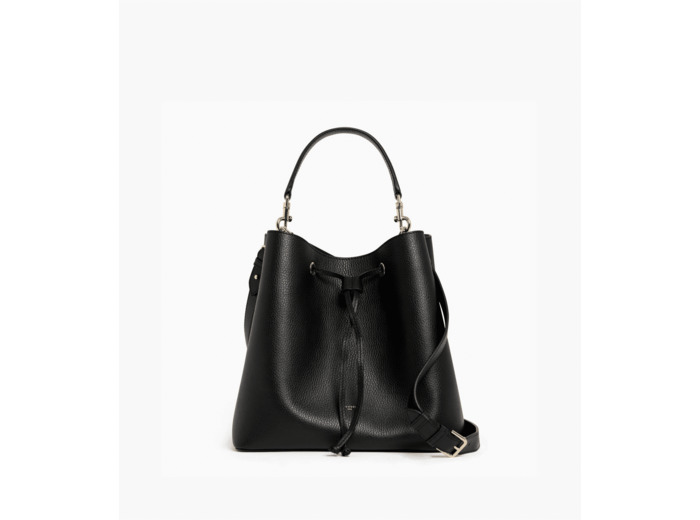 Grand sac seau Louise en cuir grainé