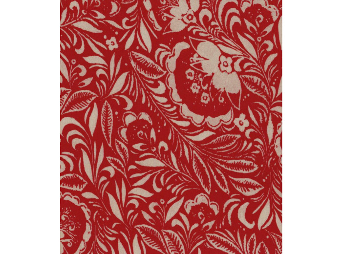 Singulière par Cousette - Tissu Viscose Imprimé "Maarinsky" Rouge brique