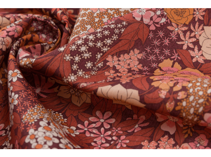 Liberty Of London - Tissu Ciara Rouille Metallic