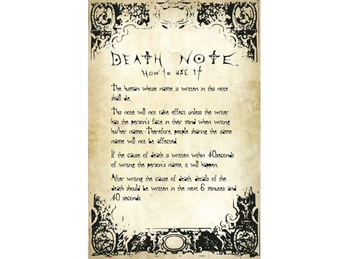 GB eye - DEATH NOTE Poster Règles (91.5 x 61 cm)