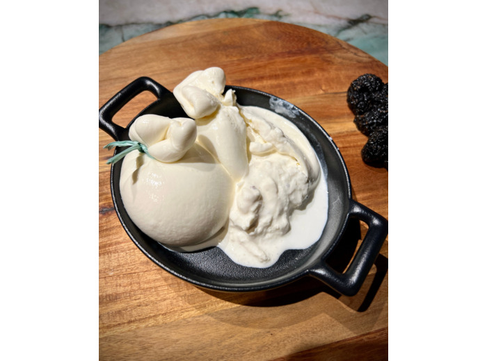 Burratines à la truffe, mozzarella lait de vache