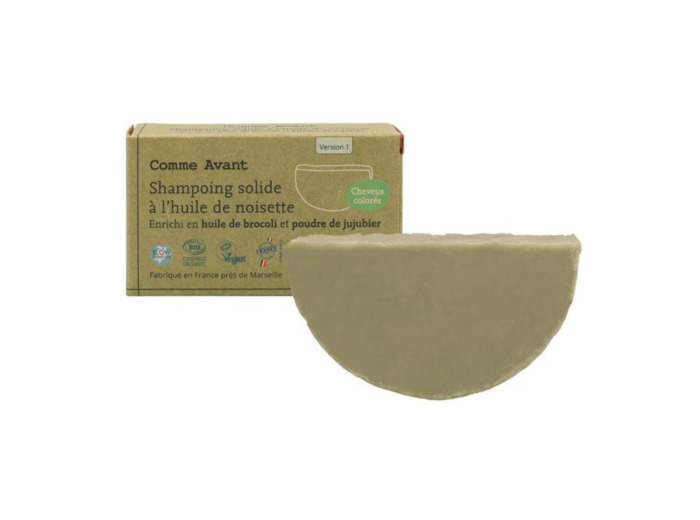 Shampoing solide enrichi en huile de brocoli pour cheveux colorés - Comme Avant