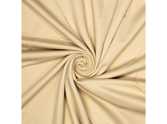 Sélection Coup de coudre - Tissu Jersey de Tencel Uni Couleur Crème Brulée