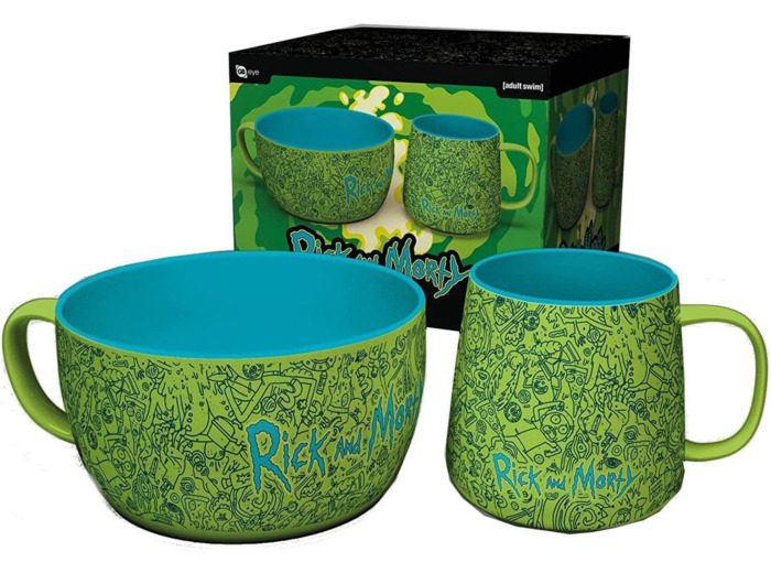 [BOL] RICK AND MORTY Set Petit Déjeuner Mug + Bol