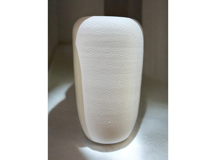 Vase en céramique texturé ivoire