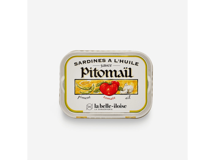 sardines Pitomail piment, tomate et ail 115g