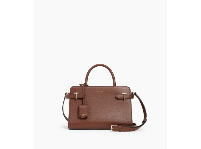 Sac à main moyen modèle Emilie en cuir grainé