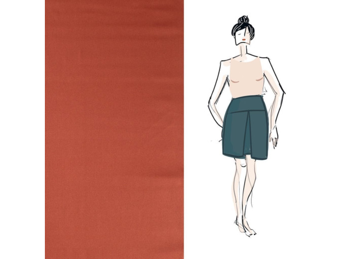 Christine Charles – Kit Couture Jupe Ambrosia Uni Couleur Tomette