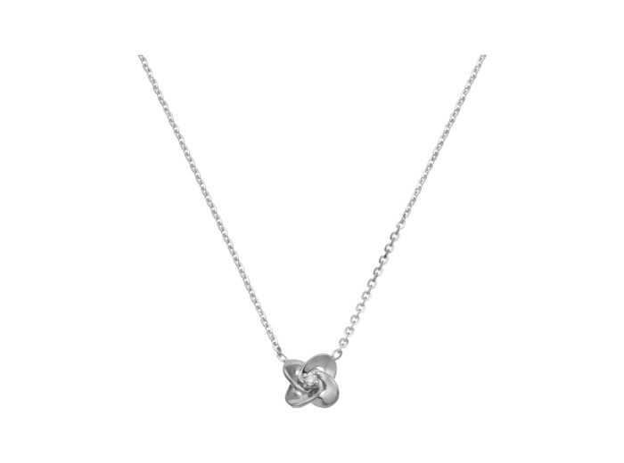 Collier Chimento Link Joy en or gris et diamant, 45cm