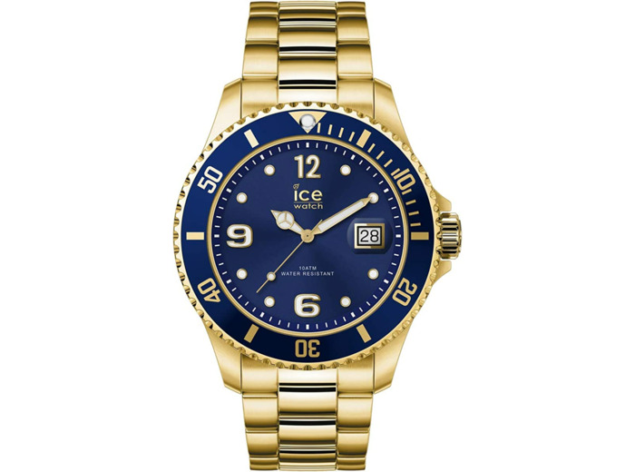 Ice-Watch - ICE steel OR Bleu - Montre dorée avec bracelet en metal Extra Large (48 mm) "Modéle d'exposition"