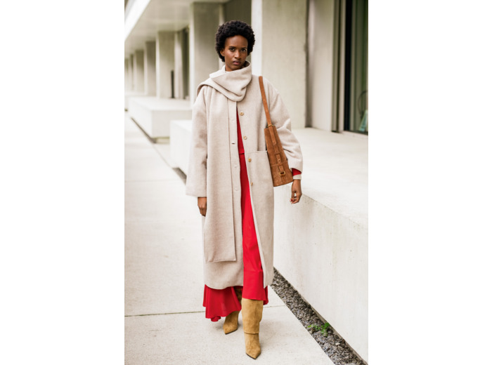 Fibre Mood - Tissu Lainage "Fiora" Beige Clair