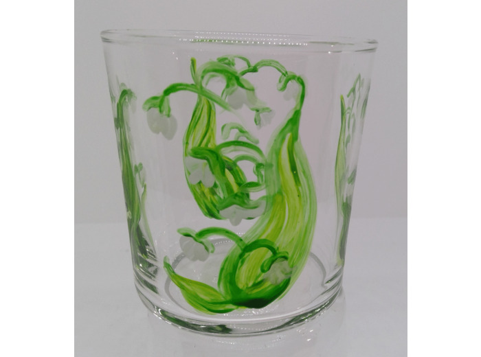 Verre à eau aux muguets