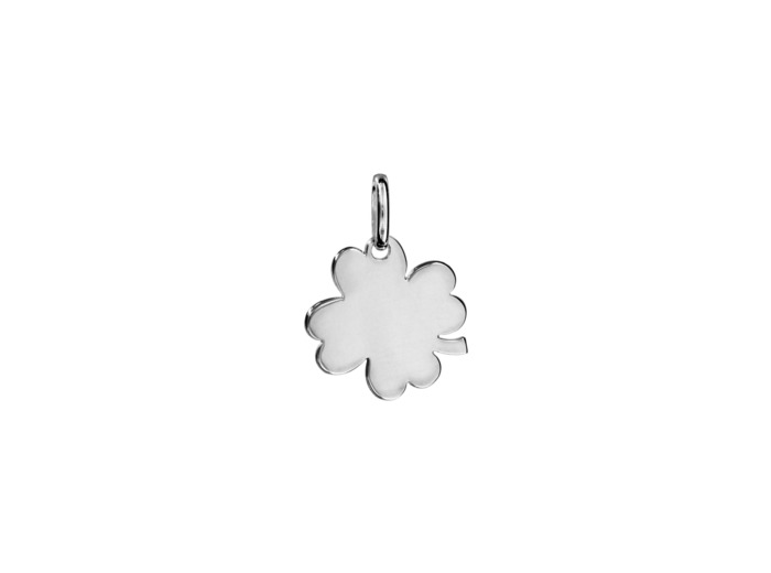 Pendentif Trèfle petit modèle 16x16 en argent rhodié