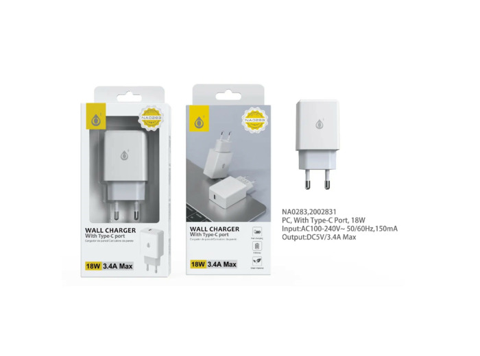 Embout Secteur Type C OnePlus 3.4A 18W Blanc NA0283