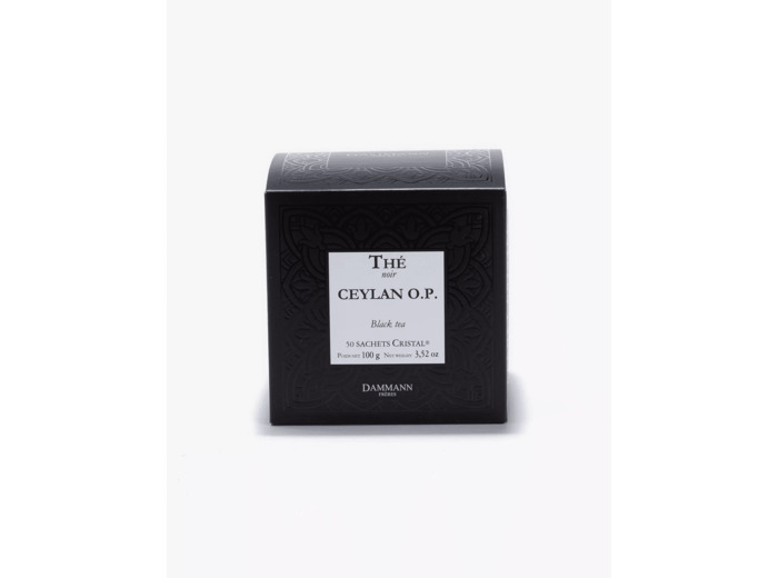 Thé noir Ceylan O.P 50 sachets cristal