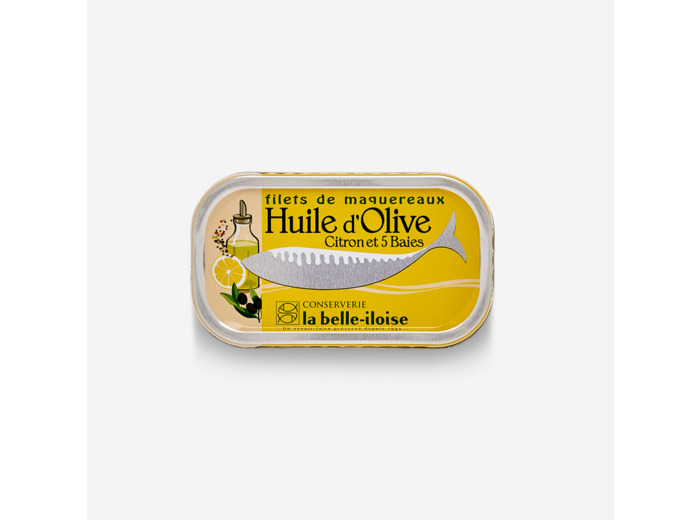 Filets de Maquereaux à l'huile d'olive, citron et 5 baies 118g