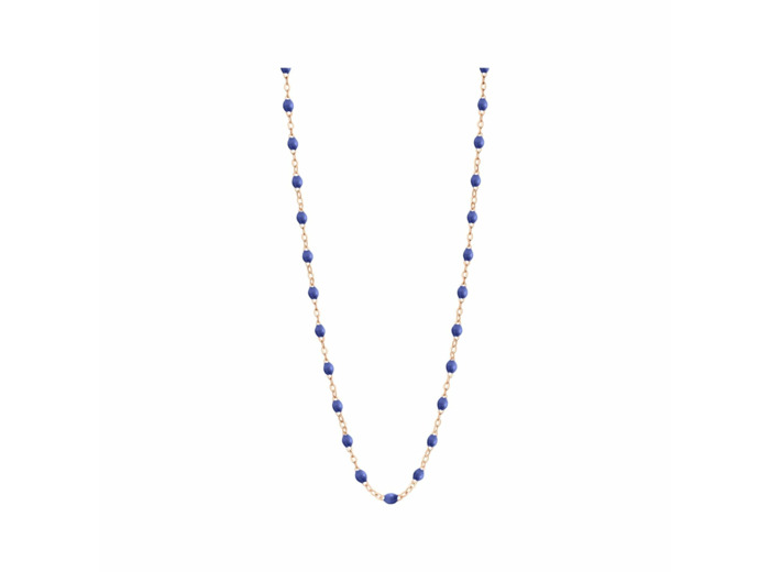 Collier Gigi Clozeau Classique en or rose et résine bleuet, 45cm
