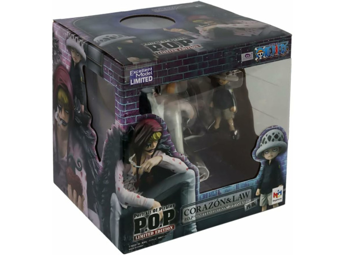[EXCLU WEB] One Piece - Figurines Corazon & Trafalgar Law Excellent Model Portrait Of Pirates Limited Edition 1/8