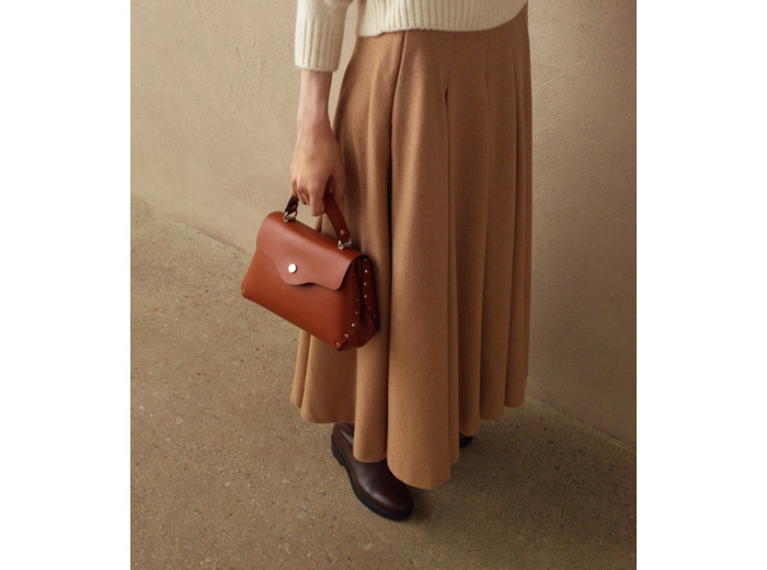 Petit sac à main Sans Couture en cuir lisse