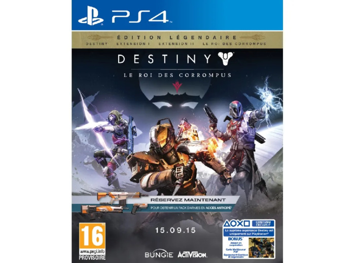 Jeu Ps4 Destiny Extension Iii le Roi des Corrompus