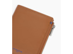 Portefeuille vertical zippé moyen modèle Martin en cuir lisse