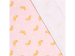 Sélection Coup de Coudre - Tissu Maille Maillot de Bain Oranges Sur le Fond Rose Pale